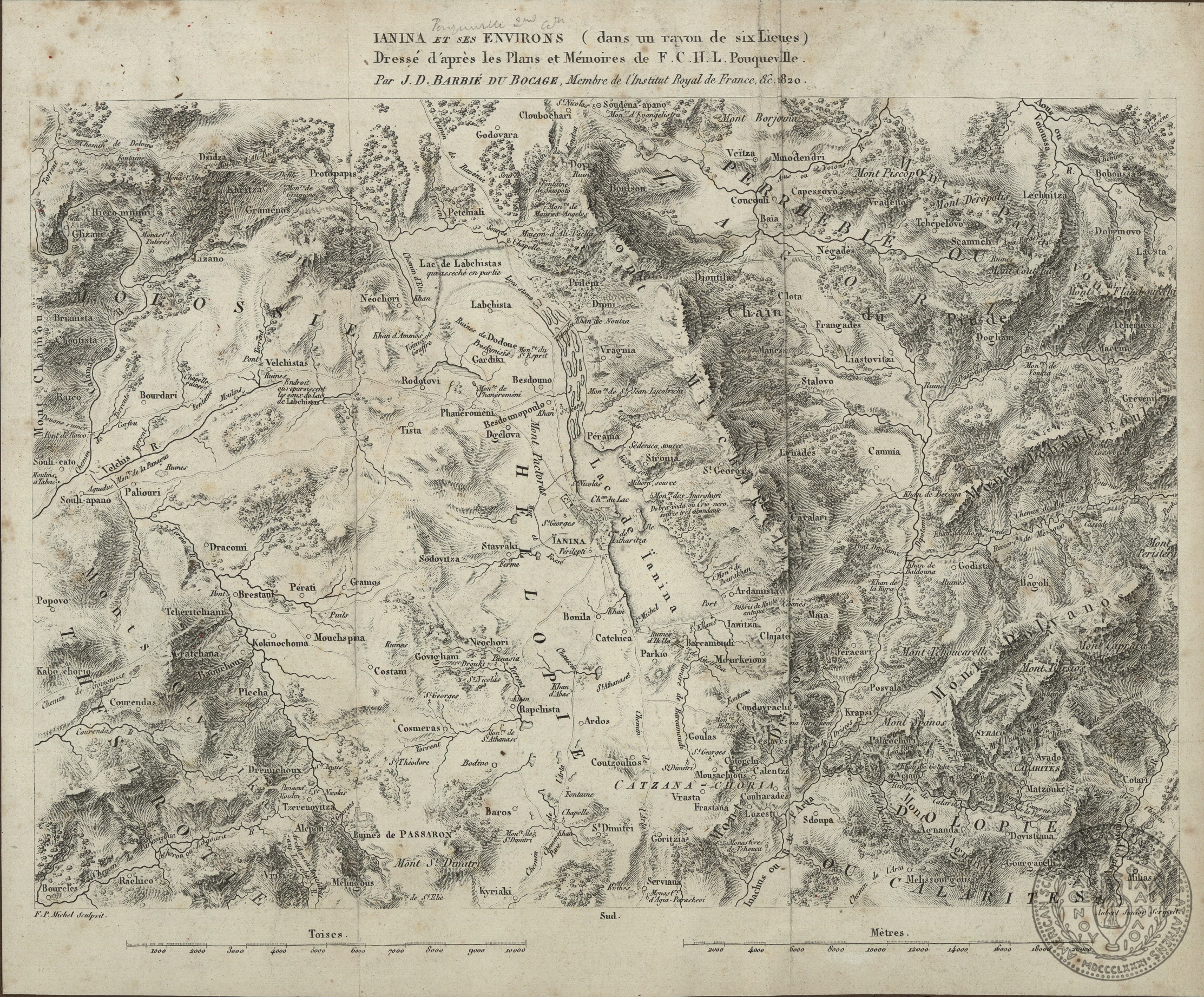 Ianina et ses environs (dans un rayon de six lieues).